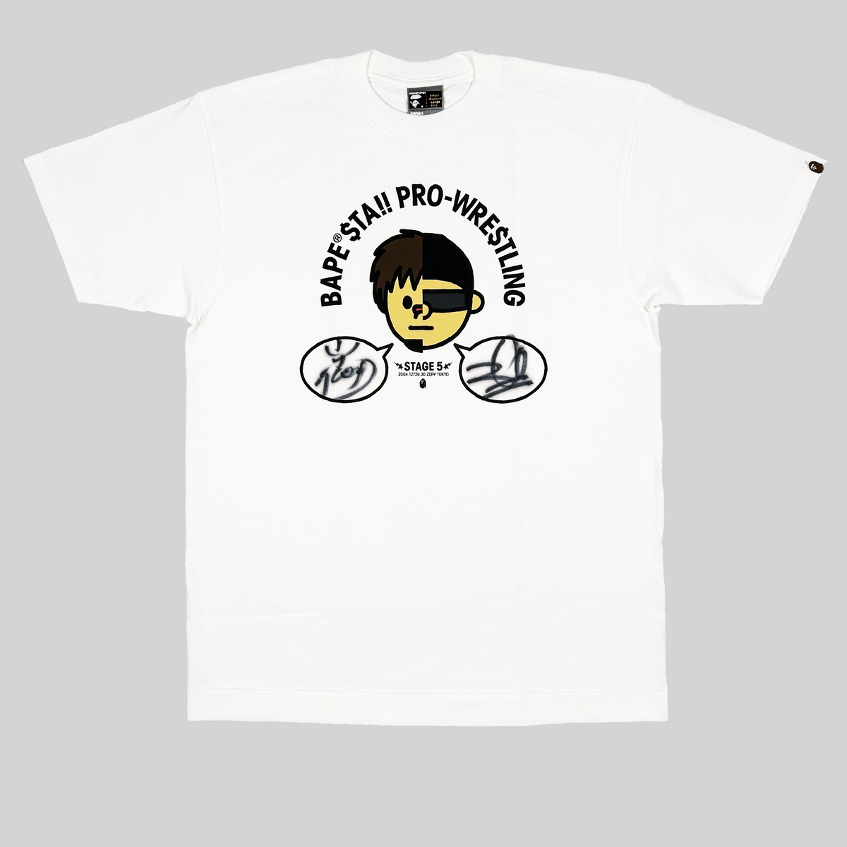 Bape Sta! Pro-Wrestling Nigo Signed Tee – Azucar's Favorite Shop Bape Sta! Pro-Wrestling Nigo Signed Tee – Azucar's Favorite Shop