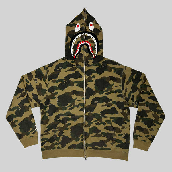 Bape 1st Camo Shark Zip