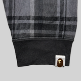 Black Check Zip Up