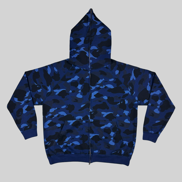 Blue Camo Zip Up