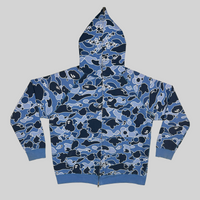 Blue Psyche Camo Zip Up