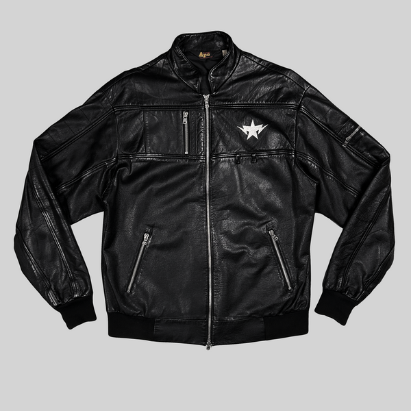 Bape Racer Leather Jacket