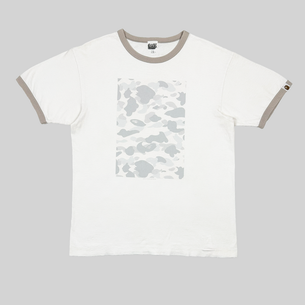 Grey Camo Box Logo Ringer Tee