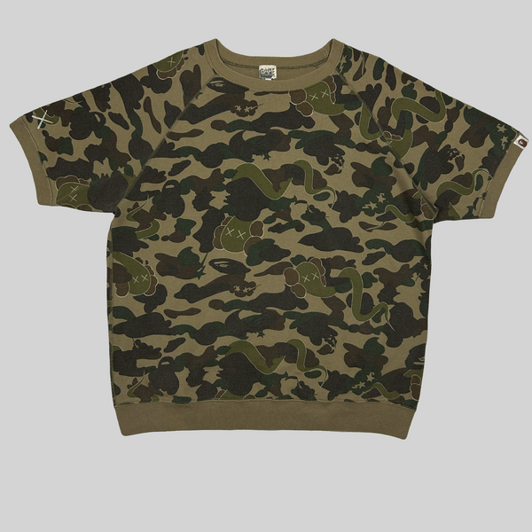 Kaws Bendy 1st Camo Short Sleeve Sweatshirt