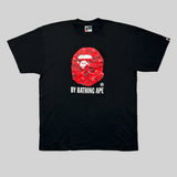 Bape Red Camo Ape Head Tee