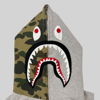 Bape 1st Camo Grey Shark Zip