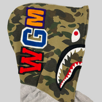 Bape 1st Camo Grey Shark Zip