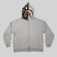 Bape 1st Camo Grey Shark Zip