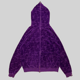 Bapexclusive Purple Camo Velour Zip Up