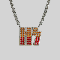 Hysteric KISS Crystal Necklace